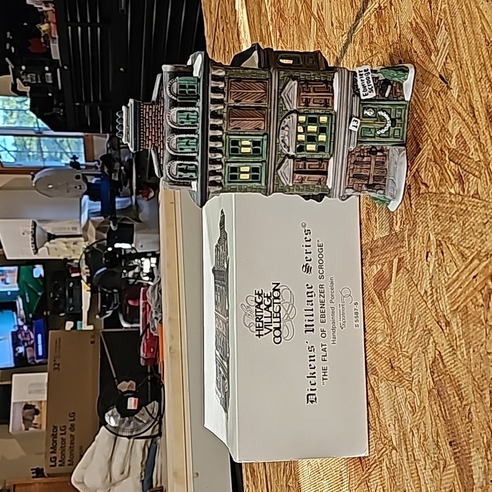 Department 56 Dickens village. The flat of Ebenezer Scrooge